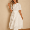 Robe blanche boheme broderie anglaise